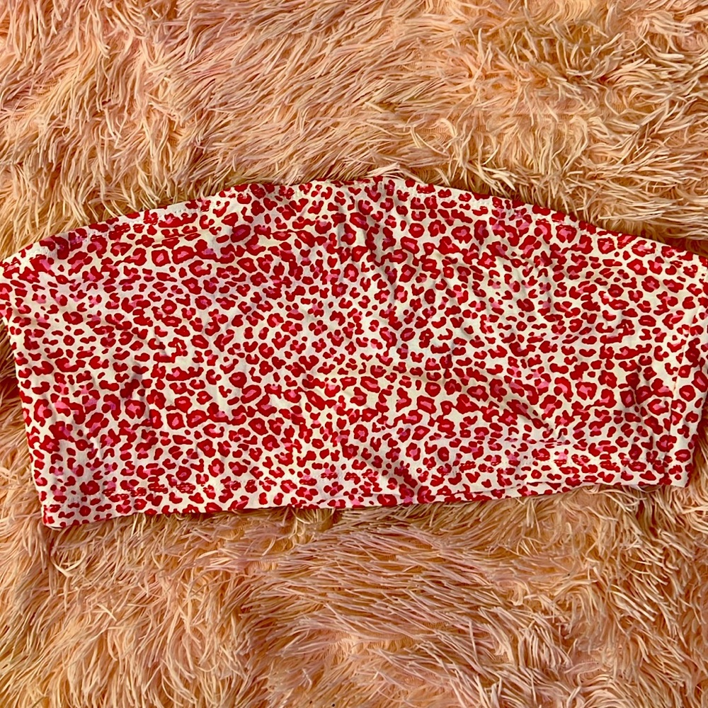 Pink cheetah tube top